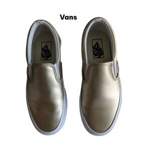 Vans Classic Slip-On Metallic Gold Women’s 7 / Men’s 5.5 Skate Shoes